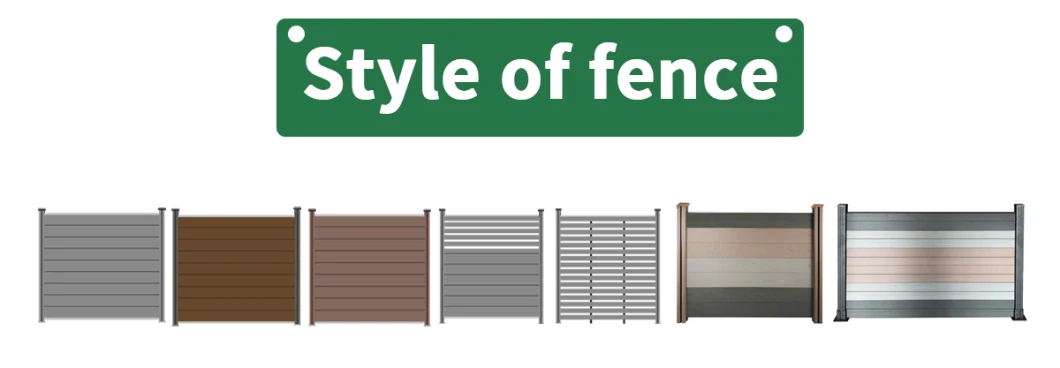 High-Quality Material Outdoor Fencing WPC Wood Composite Board Fence