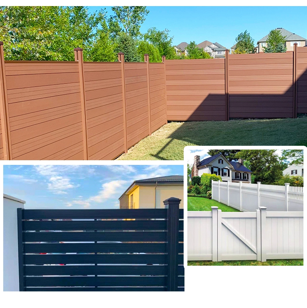 New Style Durable Wood Grain Outdoor Waterproof Wood Plastic Composite WPC Fencing