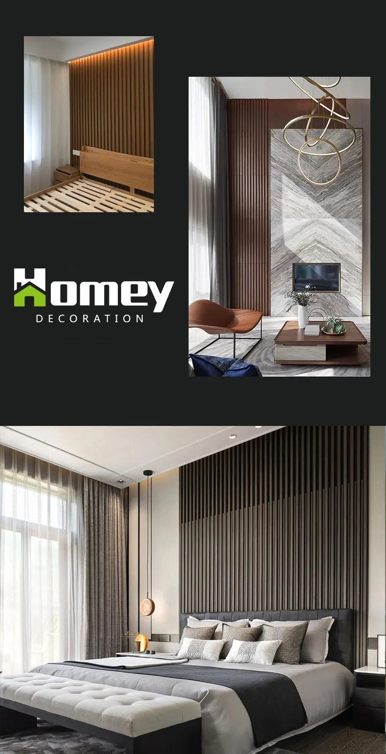 WPC Material High Quality Factory Direct Waterproof Interior WPC Fluted Wall Panel