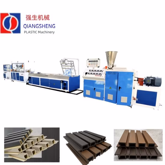 Línea de extrusión de panel de pared WPC de panel de piso de cubierta exterior WPC compuesto de plástico PP PE WPC