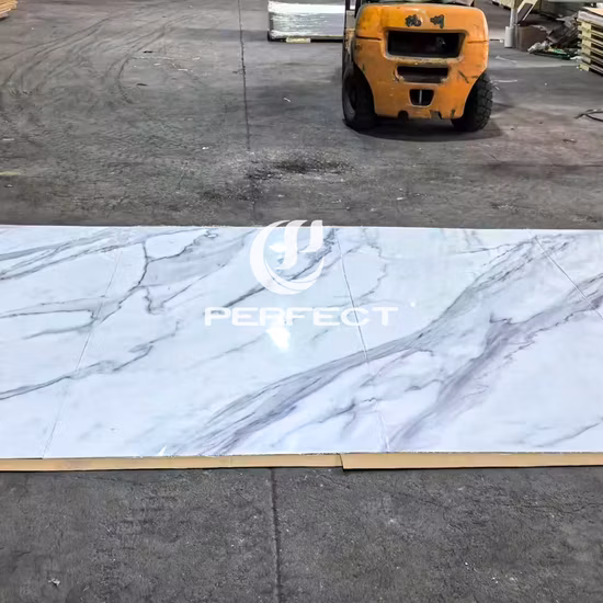 Tablero ULTRAVIOLETA del panel de pared del PVC de la alternativa de mármol de la hoja plástica impermeable de 3m m