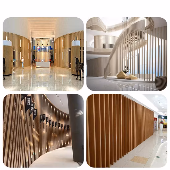 Tubo de WPC personalizado Tubos de madera de WPC cuadrados Tubos de techo de WPC