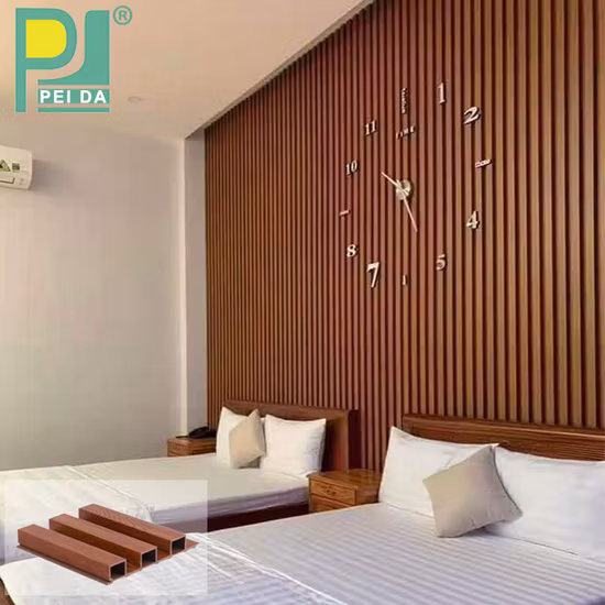 Tubo de panel de tablero de pared WPC de grano de madera