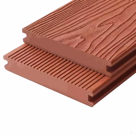Gran oferta, suelo exterior, textura de madera, compuesto de plástico resistente al agua, tablero compuesto de cubierta WPC