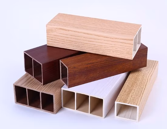 Tubo cuadrado de deflector de tubo de madera WPC decorativo para interiores